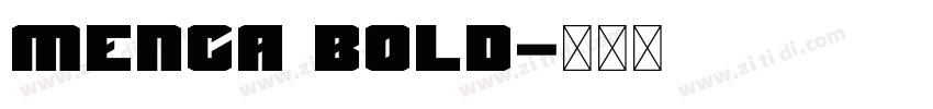 Menca Bold字体转换
